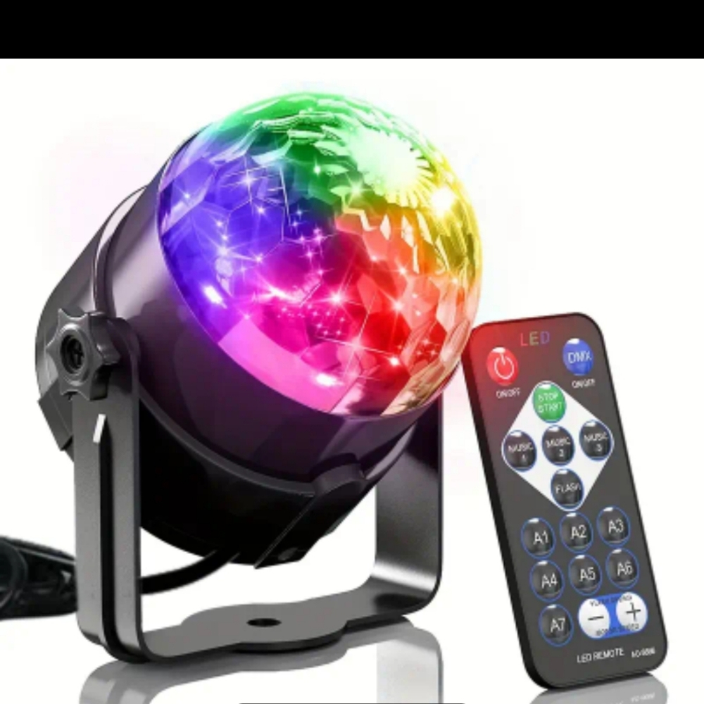 New Crystal Remote Control Seven Color Rotating Projection light